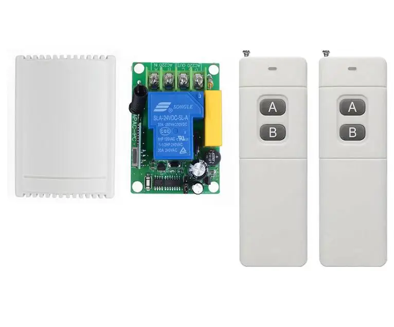 

220 V wireless remote control switch smart relay 433mhz remote AC220V 30A rf switch Learning code control remoto switch