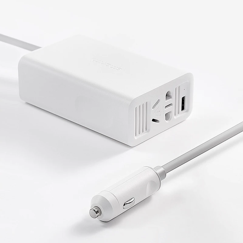 

Xiaomi Mijia Smartmi Car Inverter 12V to 220V USB Fast Charging Multi-function AC Socket Safe Protection White Xiaom Xiao Mi