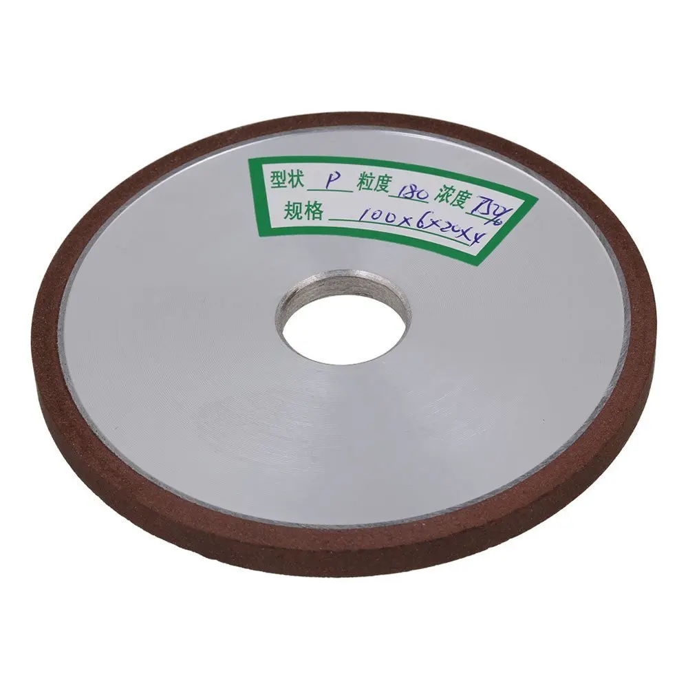 100x6x20mm Resin Bond Diamond Grinding Parallel Wheel Grinder Disc 180 Grit