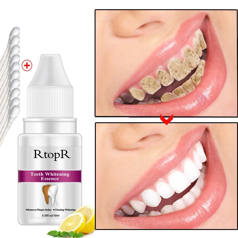 BREYLEE Teeth Whitening Essence Teeth White Cleaning Oral Hygiene Serum Removes Plaque Teeth Whitening Blemishes Dental Care
