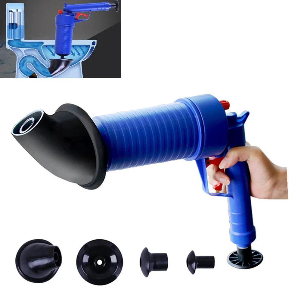 Air Power Drain Blaster gun High Pressure Powerful Manual sink Plunger