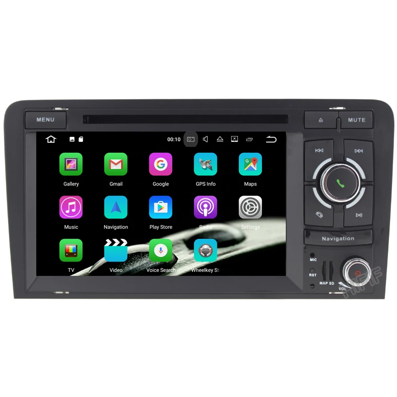 Discount Android 8.0 4+32G 7" 2 DIN Car DVD Player GPS Navigation Radio Canbus USB SD for Audi A3 8P/A3 8P1 3-door Hatchback/S3 8P/RS3 2