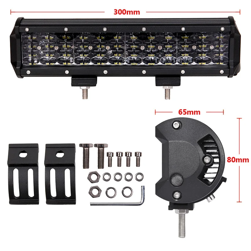 Внедорожный светодиодный светильник бар 12V 24V комбо 4 12 ''18 20 23 31 36-44 дюйма грузовых автомобилей SUV 4WD 4X4 ATV прицеп AWD лодка Camper Лампа для пикапа - Цвет: 1PC 12INCH