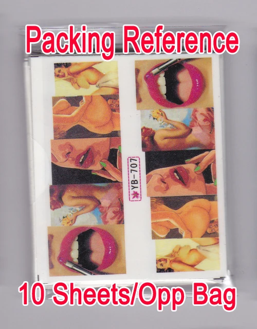 Nail 10 Small Sheets/Lot Mixed 2000 Designs Nail Art Water Transfer Wraps Sticker Decal Art Tip Decoration