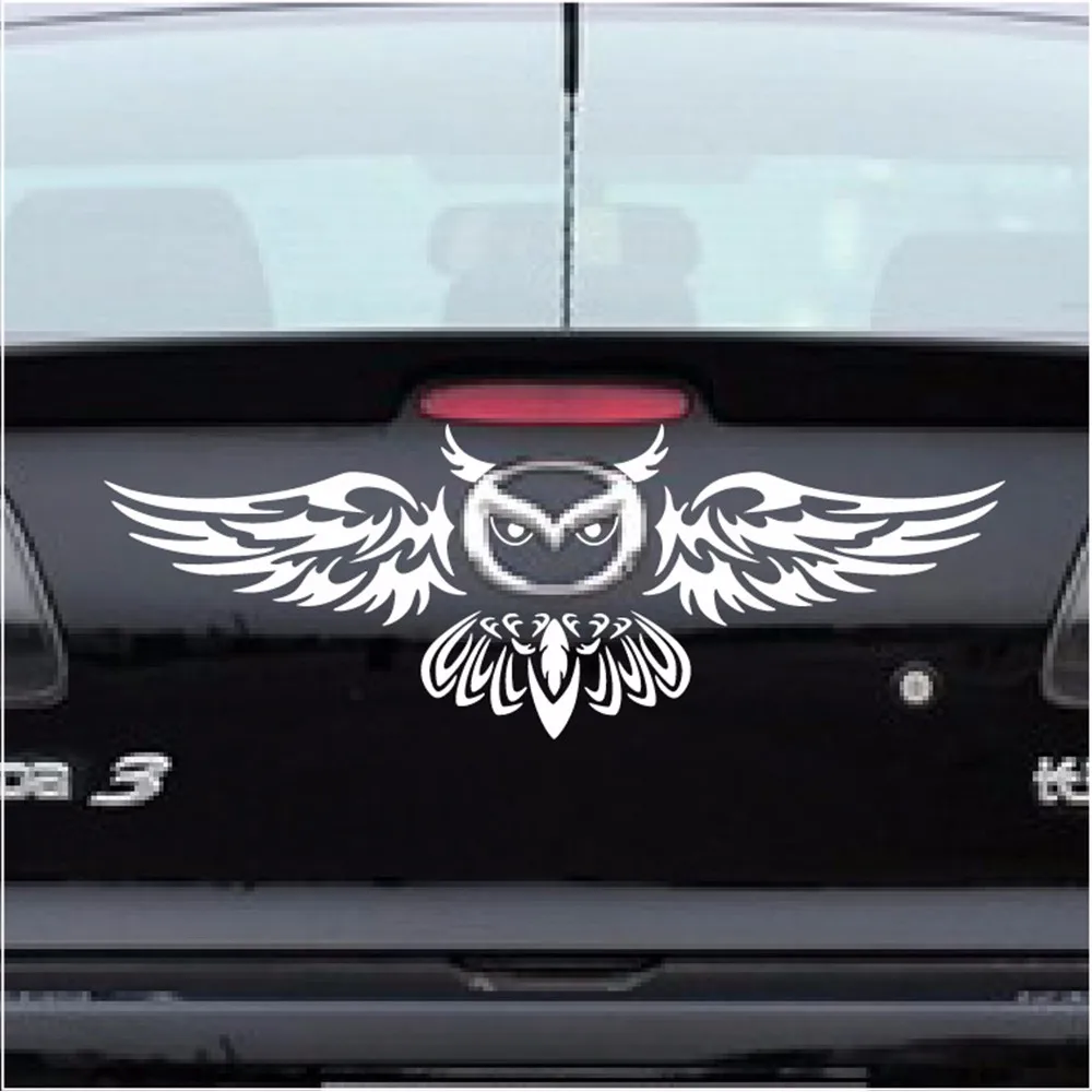

Newest Car Rear Decoration Owl Styling Funny Car Sticker Anbd Decal For Mazda 2 3 5 6 CX-3 CX-5 CX-7 MX-3 MX-5 Axela