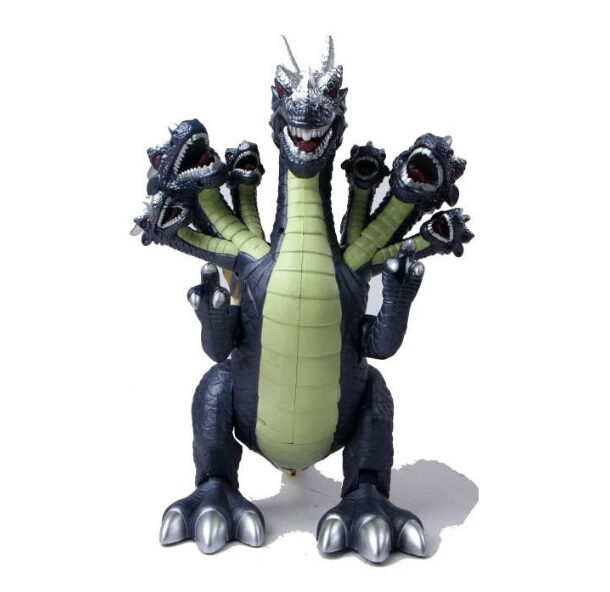High-tech Seven heads Dinosaur Toy Jurassic world electric dinosaur toys Tyrannosaurus rex plastic dinosaur model 4