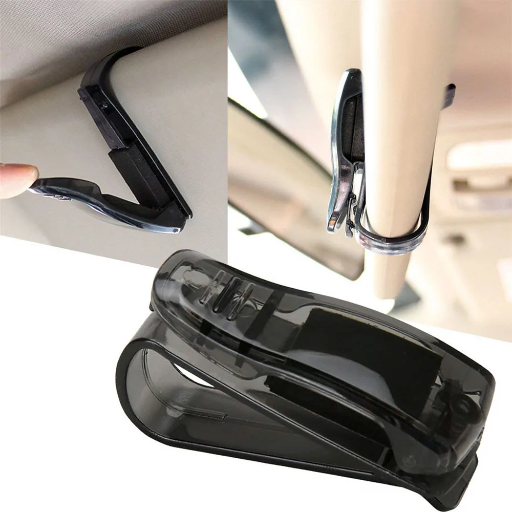 

1PC Sunglasses Clip Car Sun Visor Card Holder Parts Eyeglasses Mount Ticket Card Clip Support de lunettes Porte Lunettes Voiture