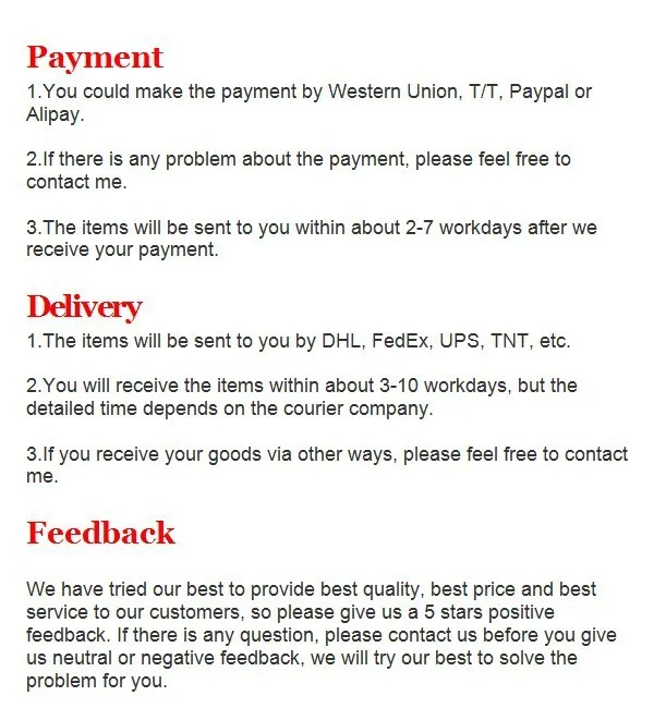 Payment Details