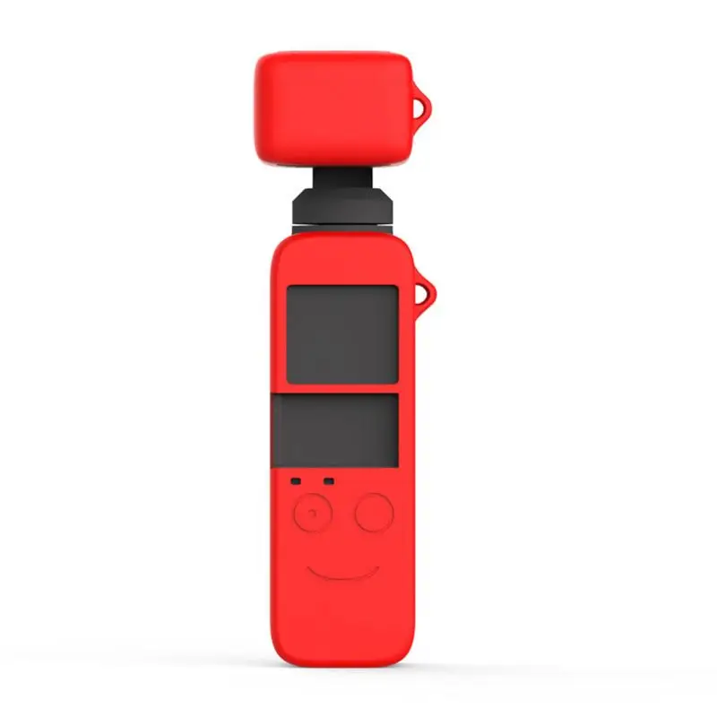 RED 1 комплект, мягкий силиконовый чехол, защитная крышка, корпус объектива, оболочка для DJI Osmo Pocket Gimbal, аксессуары для камеры, комплект - Цвет: RED