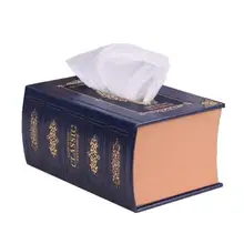 Модная коробка в виде книги из искусственной кожи для дома, гостиной, журнального столика, перекачивающая бумага, коробка для хранения, столовая бумажная салфетка, коробка для хранения