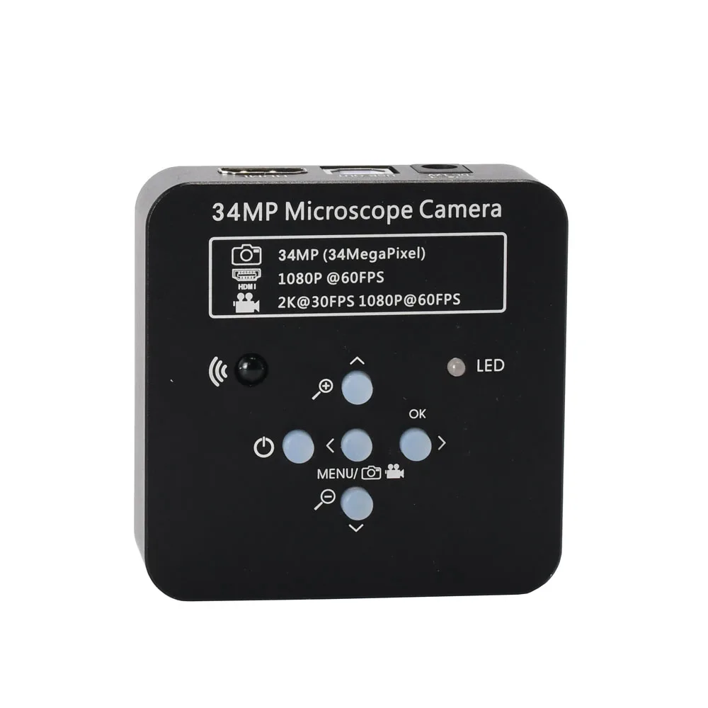 34MP 2 K 60FPS HDMI USB Промышленный Цифровой Видео пайки микроскоп камера Лупа с 100X 180X 200X 300X c-креплением зум-объектив