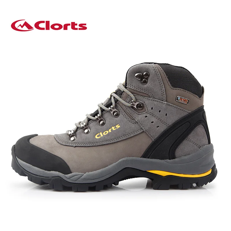 

Clorts Men Genuine Leather Hiking Boots Nubuck Waterproof Outdoor Sneakers EVENT Climbing Shoes 3A012