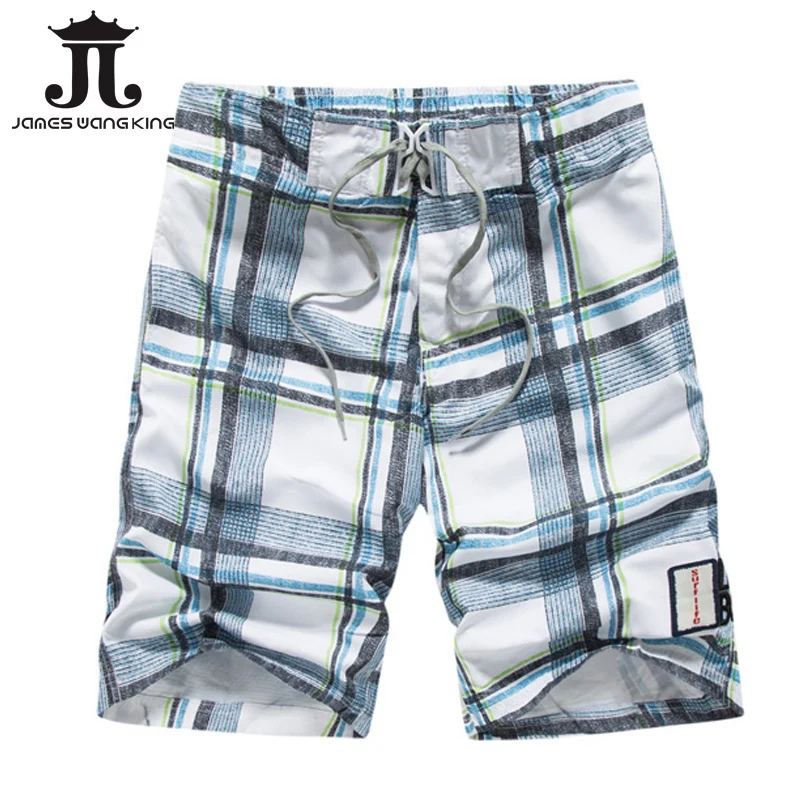 Board Shorts XXL NEW Beach Shorts for Men Clothes Plaid Shorts Quickly