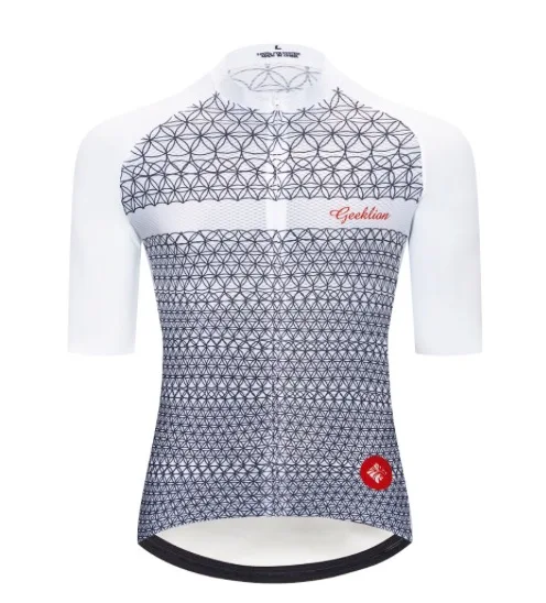 Geeklion высококачественная одежда для велоспорта летняя одежда с короткими рукавами Велосипедное Джерси термобелье Ropa speed Cycle Maillot - Цвет: Бежевый