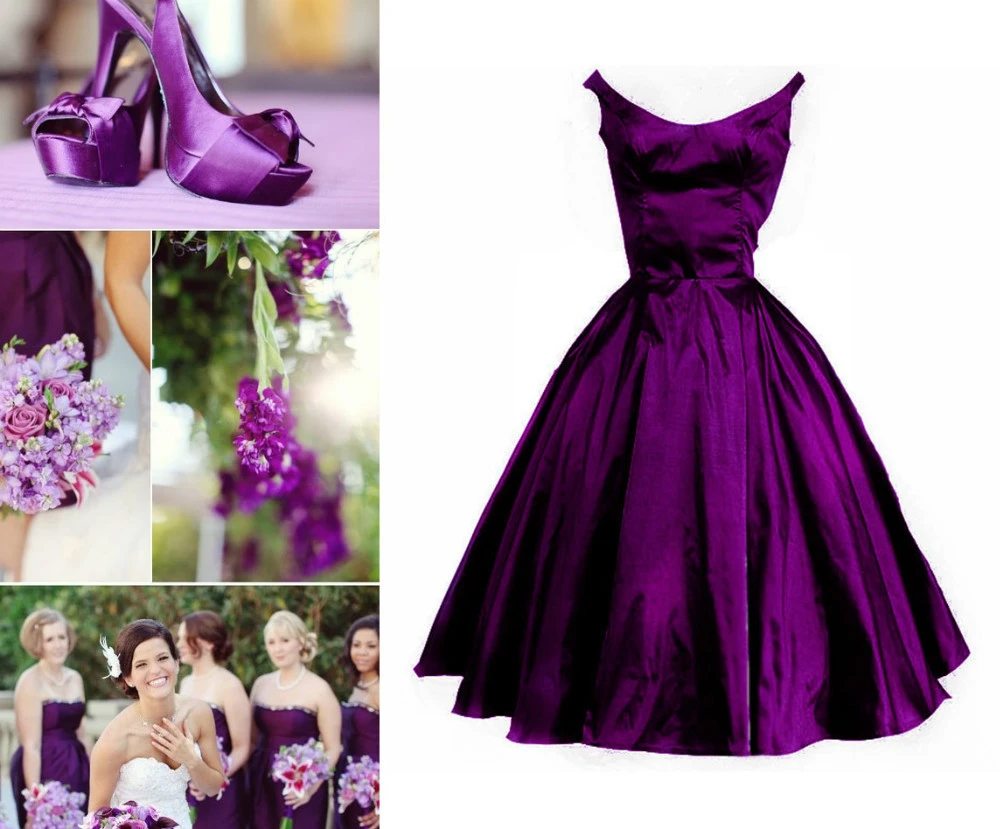 Custom make plum purple vintage puffy ...