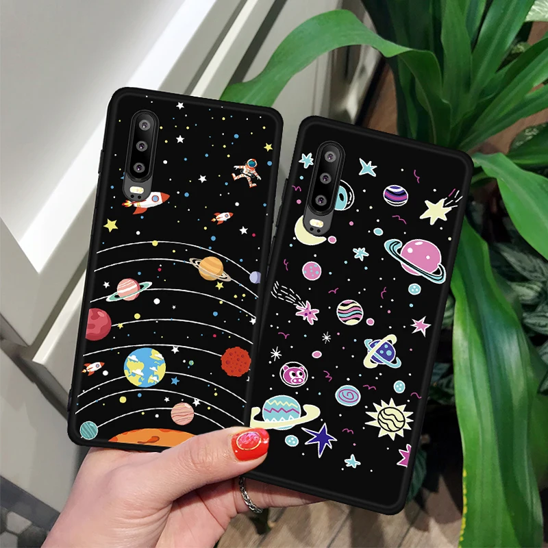 Матовый ТПУ чехол для телефона queen с рисунком для huawei Y9 Y6 Y7 Y5 Pro Prime Enjoy 9 Space Planet Capas