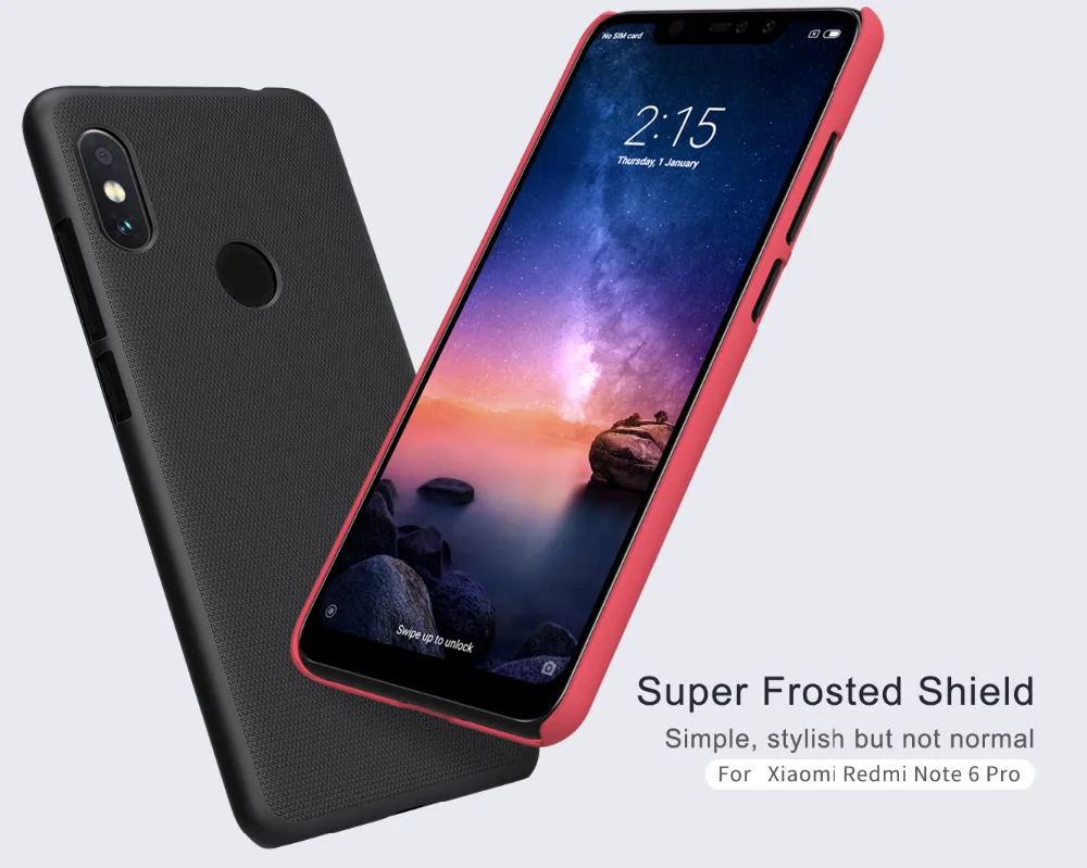 

NILLKIN phone case for Xiaomi Redmi Note 6 Pro Super Frosted Shield hard back cover case