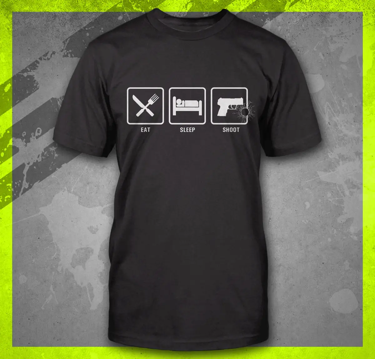 Gildan EAT SLEEP SHOOT NRA GUNS GUN PISTOL CONCEAL CARRY 2ND AMMENDMENT T SHIRT TEEin TShirts