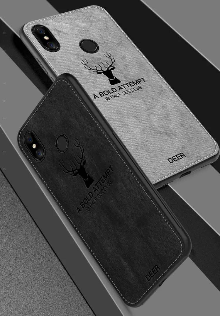 Анти-палец ткань шаблон чехол для телефона для Xiaomi Redmi Note 7 чехол s Олень Дизайн крышка силиконовый край+ Пластиковая Задняя Крышка tok husa