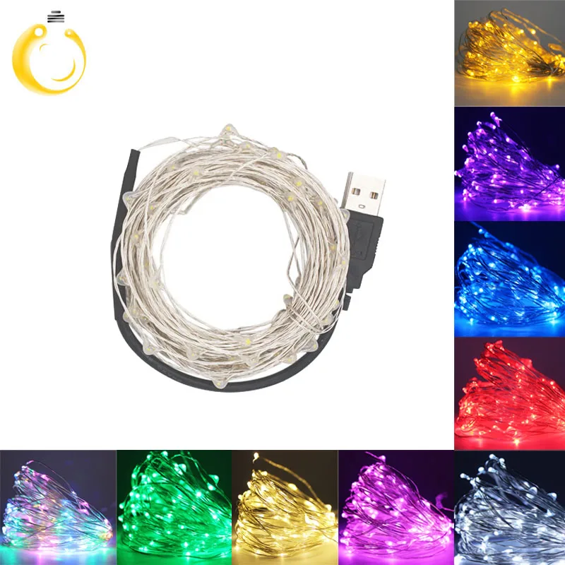 2510M AA Battery Operated LED Copper Wire String Fairy LED String Copper Wire Fairy Lights Battery USB 12V Xmas