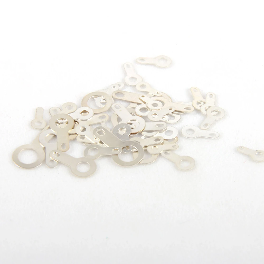 

100PCS M2.2-M6.2 Single Head Solder Copper Silver Wire Ear Washer Round Solder Terminal Copper Washer Lug Copper Gasket