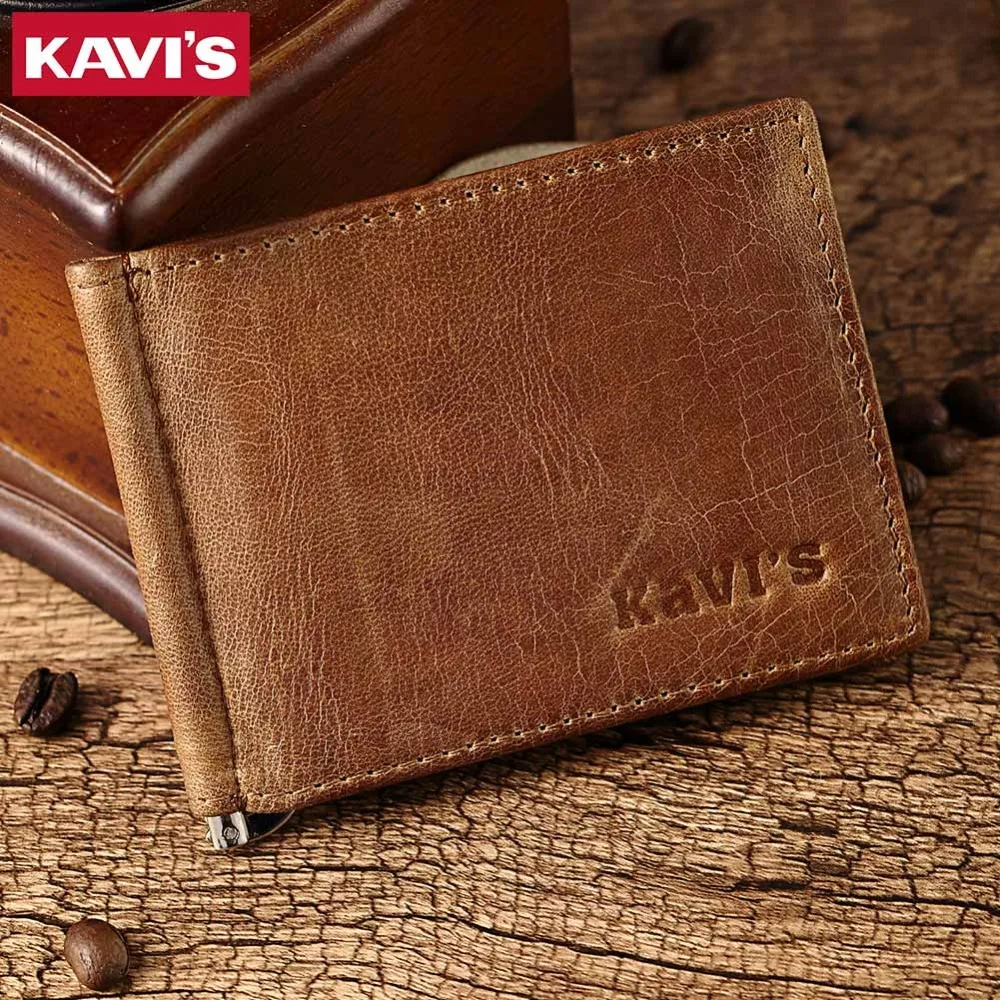 KAVIS, тонкий, натуральная кожа, зажим для денег, бренд, для мужчин, женщин, двойной, мужской кошелек, бумажник, женский зажим для денег, купюр, Cilp
