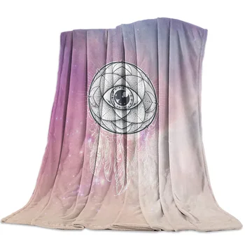 

Sacred Dreamcatcher Geometry Throw Blanket Soft Warm Microfiber Blanket