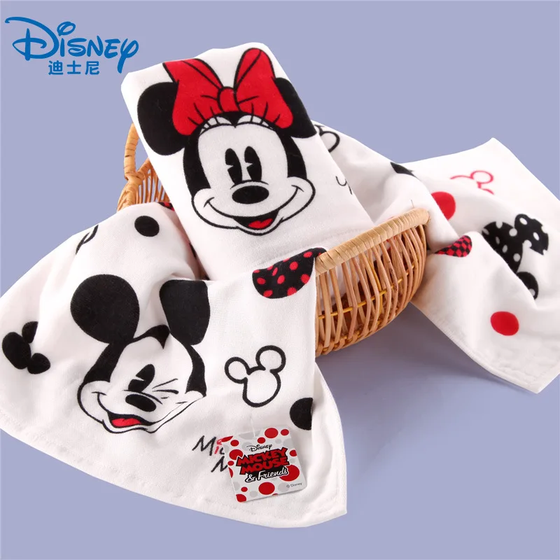 

Disney Cartoon Minnie Mickey Couple Cotton Super Soft Skin-Friendly Face Towel Wedding Baby Kids Adult Towel Bath Towel Gift