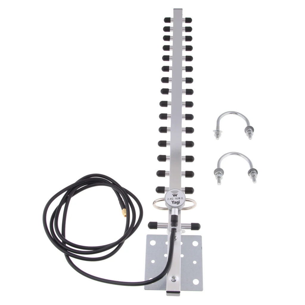 2 4G 25dBi 16 элементов Направленная антенна Yagi RP SMA разъем 1 8: (макс.) шт. WLAN