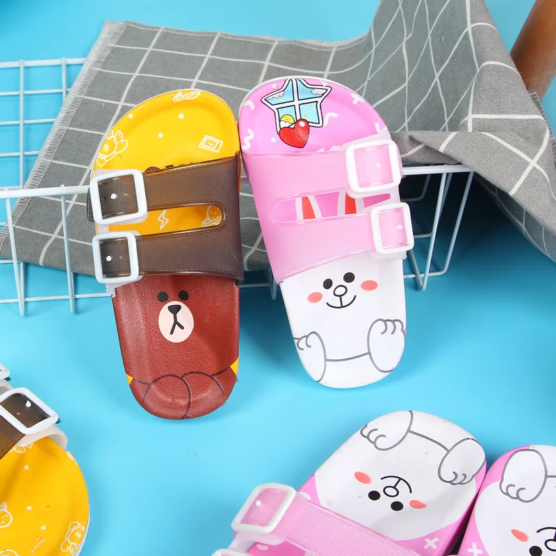 

2019 New Kids Slippers For Girls Beach Sandals Summer Baby Slippers Boy Flat House Flip Flop Children Non-slip Casual Soft Shoes
