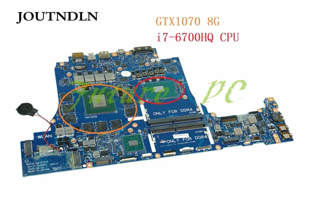 JOUTNDLN для Dell Alienware 17 R4 материнская плата ноутбука LA D751P KPYXX 0KPYXX CN W/GTX1070 8G GPU и i7