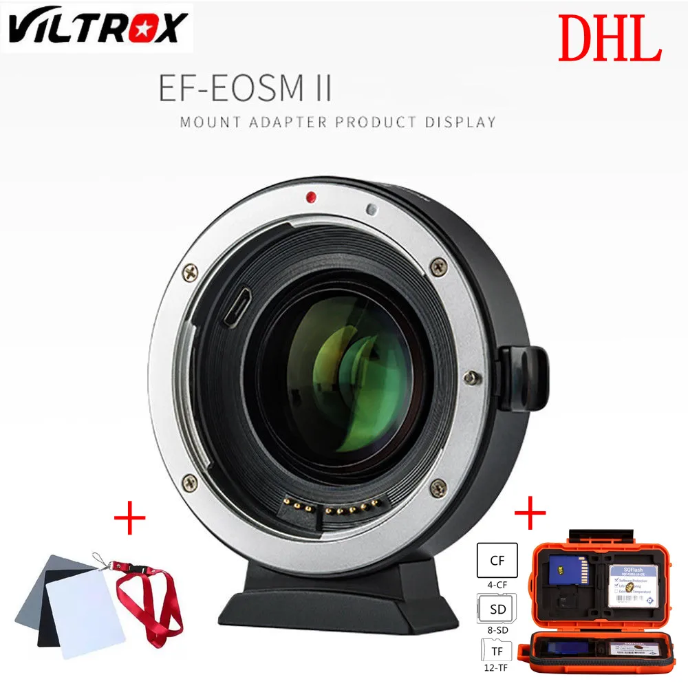 

DHL Viltrox for EF-EOS M2 AF Auto-focus EXIF 0.71X Reduce Speed Booster Lens Adapter Turbo for Canon EF lens to M5 M6 M50 Camera