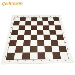 Новый высокое качество шахматная доска комплект 43 см * 43 см коричневый пвх Материал шахматы аксессуары Портативный мягкие Стандартный