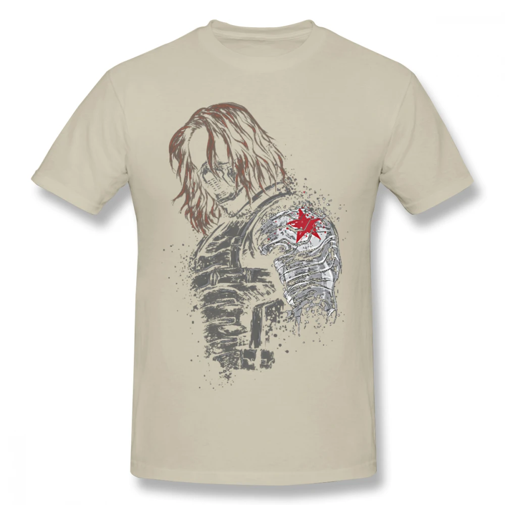 Зимний Солдат Bucky Barnes футболка унисекс мягкий хлопок Homme футболка популярная уличная одежда S-6XL размера плюс футболка - Цвет: Хаки