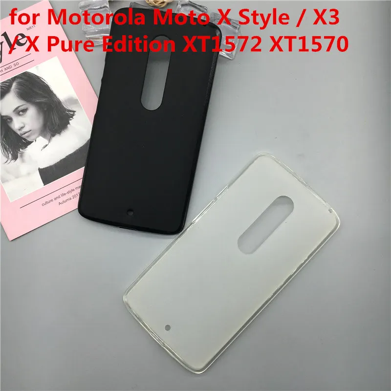 

Original TPU Phone Case Covers for Motorola Moto X Style / X3 / X Pure Edition XT1572 XT1570 Matte Soft Silicone Back Cover