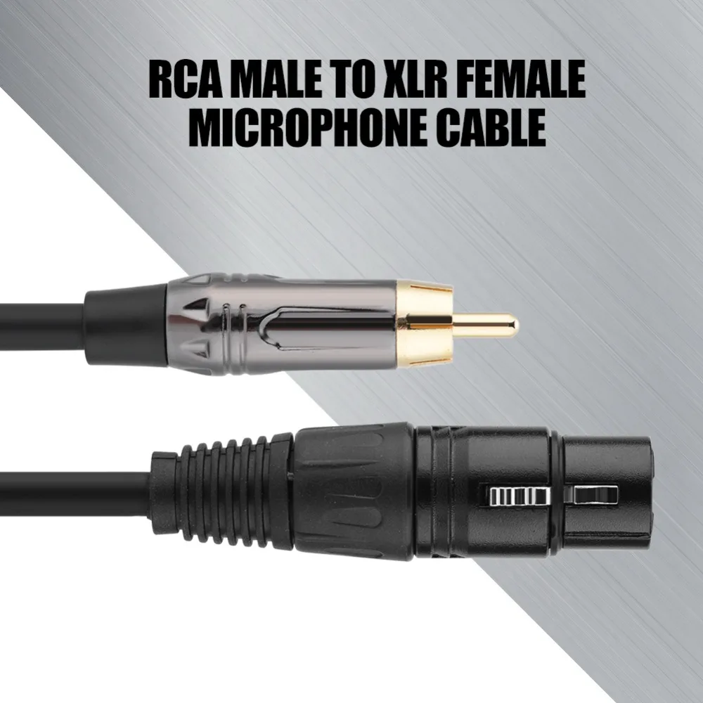 Высококачественный черный/Серебряный штекер 1 м/1 8 м/3 м/5 м/10 м RCA XLR Женский