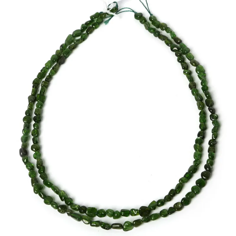 5-8mm Natural Diopside Straight Hole Stone 38cm/str Approx 68pcs Natural Stone Chips Beads For Jewelry Making Chips Beads DIY