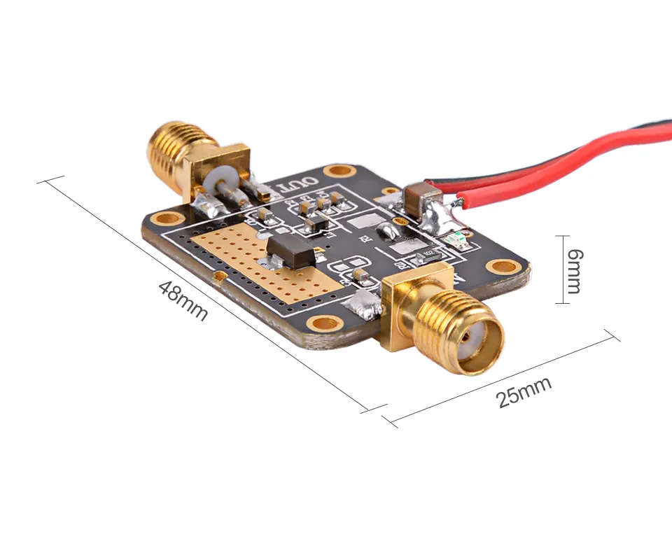 AIYIMA 50 м-6 ГГц РЧ усилитель плата широкополосного усиления низкий уровень шума средний усилитель модуль усиления 19дб для FM gps wifi