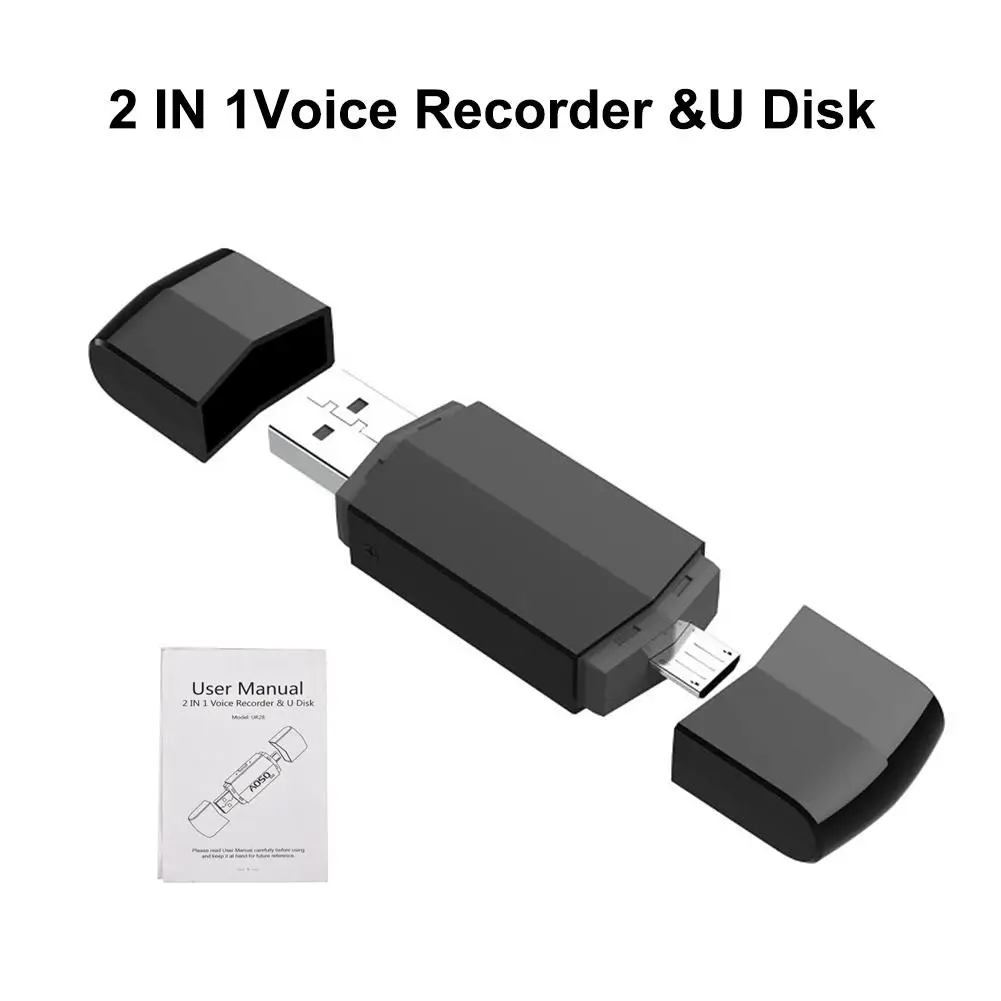 

Portable HD Digital USB Voice Recorder 8GB Recording U Disk OTG For Android Dual Plug MP3 Recorders