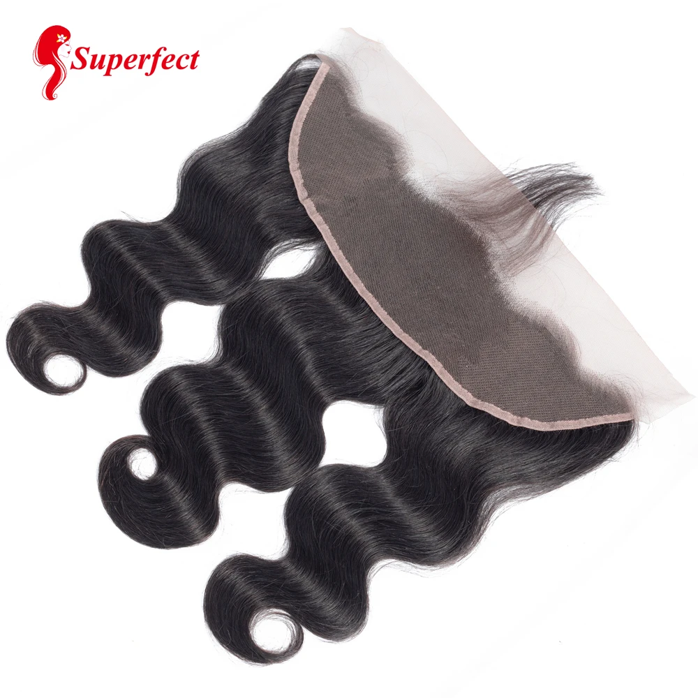 Onda brasileira do corpo hd 13x4 13x6 fechamento frontal do laço transparente 8-22 polegada fechamento do cabelo humano remy frontal do laço suíço
