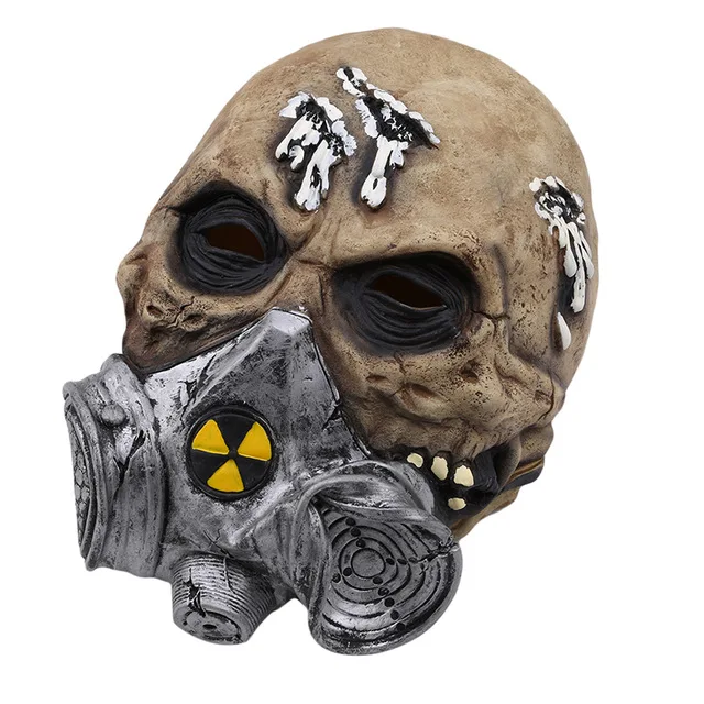 Жуткий страх костюм маска для взрослых вечерние ужасов Хэллоуина поставляет Хэллоуин маска для косплея на Хэллоуин - Цвет: Gas mask