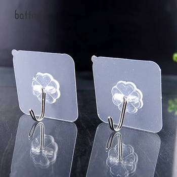 

10Pcs Hot sale Multifunction Strong Transparent Suction Cup Sucker Wall Hooks Hanger For Kitchen Bathroom Lucky Clover Door Hook