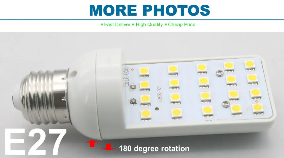 G24 светодиодный лампы 5 Вт 7 Вт 9 Вт G24 светодиодный кукурузы лампа светильник SMD5050 Точечный светильник E27 180 градусов AC 110 220V с горизонтальным разъемом светильник