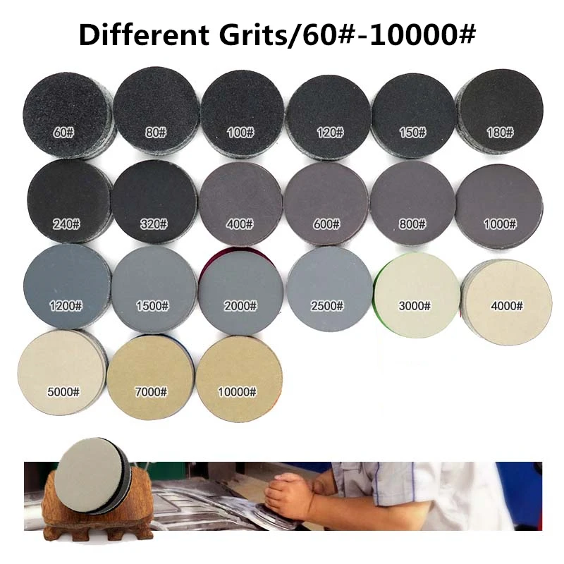 POLIWELL 30PCS 2 Inch 400 /3000/ 4000/ 10000 Grit Sanding Discs Hook&Loop Wet Dry Round Sandpaper for Wood Car Abrasive Tools POLIWELL 30PCS 2 Inch 400 /3000/ 4000/ 10000 Grit Sanding Discs Hook&Loop Wet Dry Round Sandpaper for Wood Car Abrasive Tools