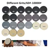 POLIWELL 30PCS 3 Inch Grit 60/240/3000/5000/10000 75mm Sanding Discs Silicon Carbide Round Flocking Sandpaper Car Polishing Tool ► Photo 2/6