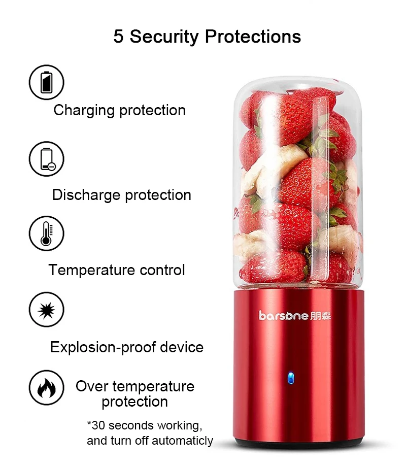 Мини Aurora Материал фрукты соковыжималка машина 7,4 V Smoothie блендер Портативный USB Batidora De ВАСО с дополнительной Стекло чашки выберите