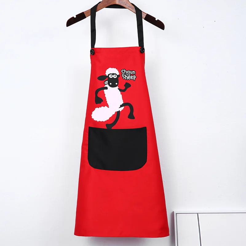 2018 BBQ Cute Canvas Lamb aprons Multi-color Mosaic senior Kitchen apron for Women Man Cooking coffee family Waitress Cleaning