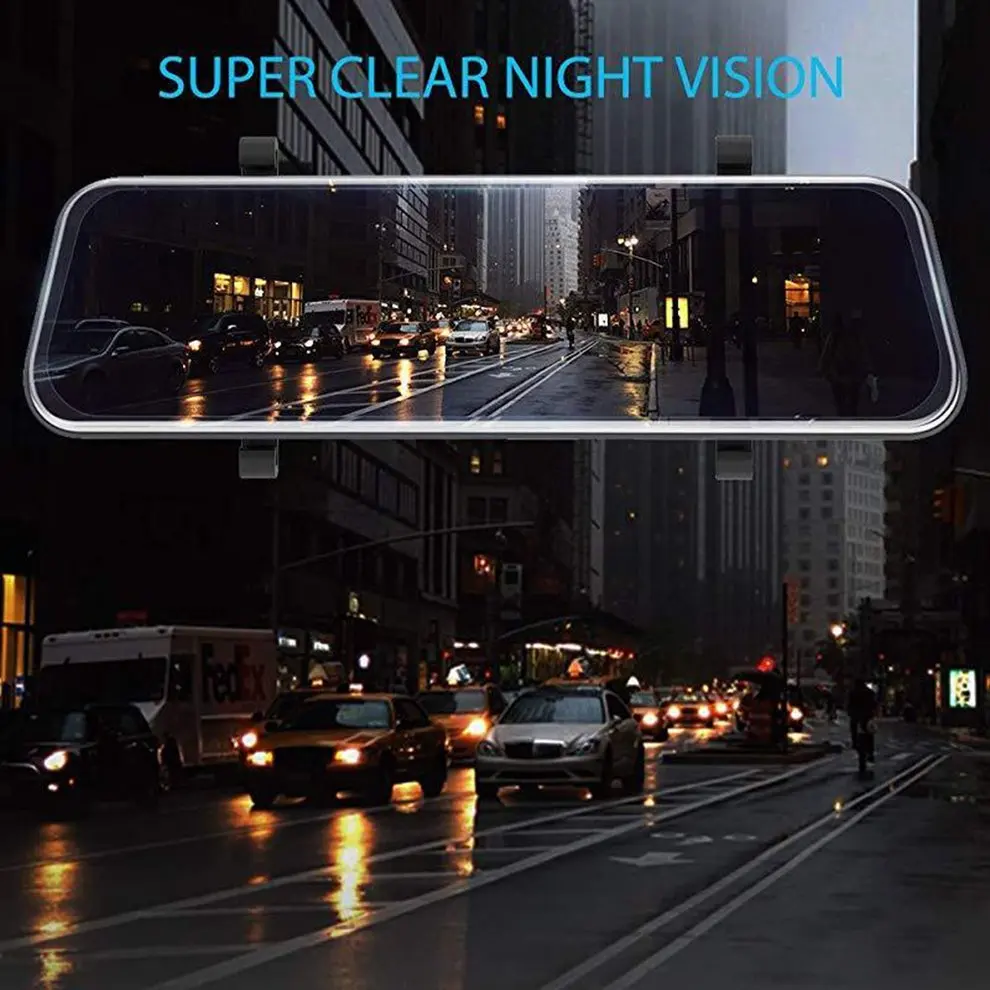 

Full-Screen Lcd Rearview Mirror Front And Rear Car Recorder Rearview Reverse Parking System