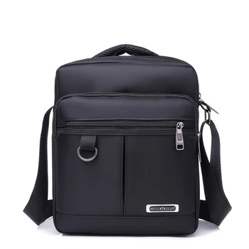 

High Quality Waterproof Nylon Business Shoulder Bag For Men 2018 New Solid Nylon Crossbody Bags For men Black Blue bolso hombre