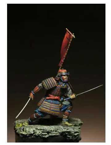 Nuovo Non Assemblato 1/24 75Mm Antico Samurai Warrior Man 75Mm Figura In Resina Kit Modello Non Verniciato